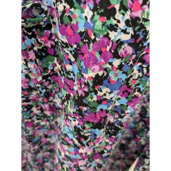 AVA VIV Tops Womens 1X Blouse Multi Floral Balloon Long Sleeve Boho Chic Cottage - Picture 6 of 13